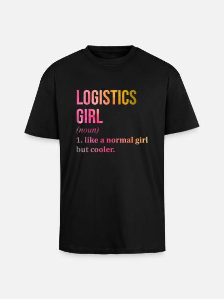 Logistics Logistics Logistics - Unisex Oversized Heavyweight T-shirt - black