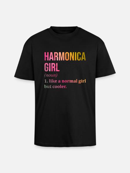 harmonica - T-shirt unisexe oversize épais - noir