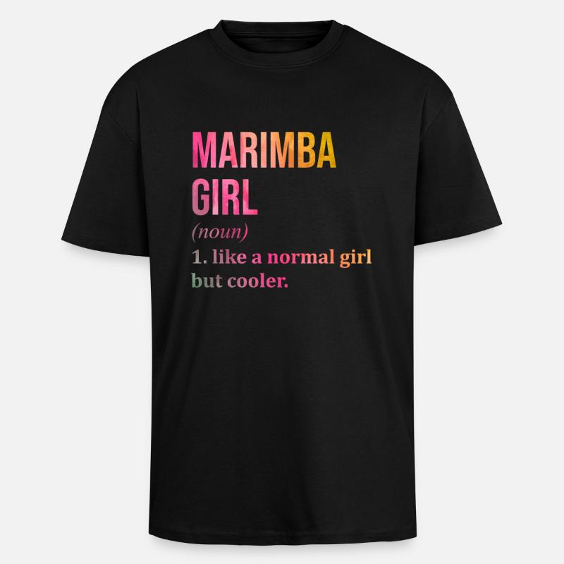 Marimba - Oversized Heavyweight Unisex T-Shirt - Schwarz