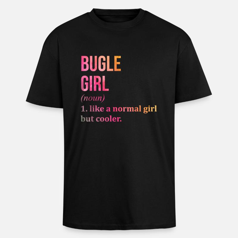 Bugle - T-shirt unisexe oversize épais - noir