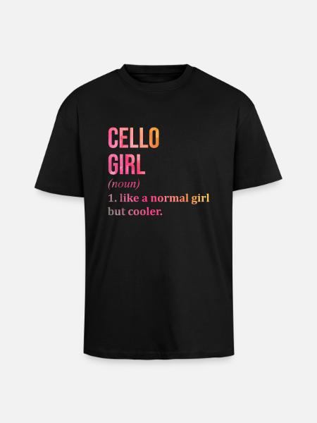 violoncelle - T-shirt unisexe oversize épais - noir