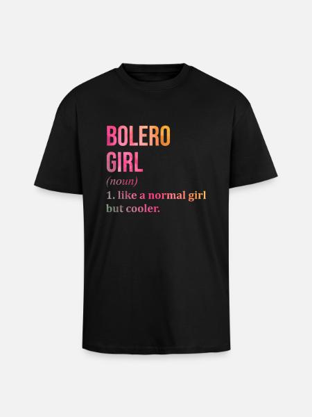 Boléro Boléro Boléro - T-shirt unisexe oversize épais - noir
