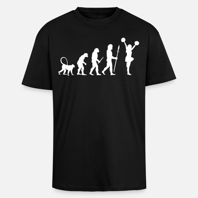 Cheerleader Evolution - Oversized Heavyweight Unisex T-Shirt - Schwarz