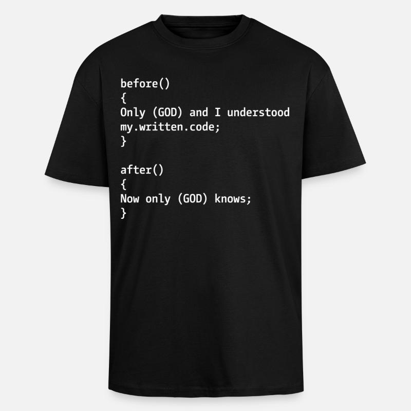 Blague du programmeur - T-shirt unisexe oversize épais - noir