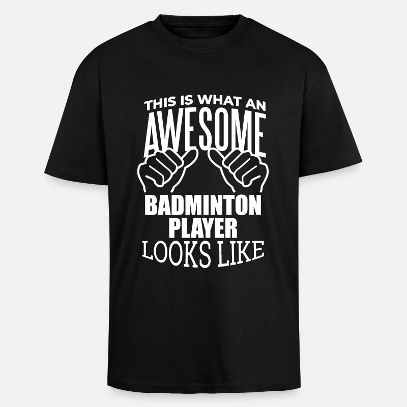 Badminton - Oversized Heavyweight Unisex T-Shirt - Schwarz