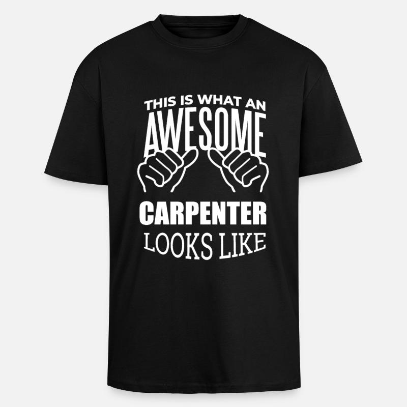 tømrer - Tyk Oversize T-shirt - sort