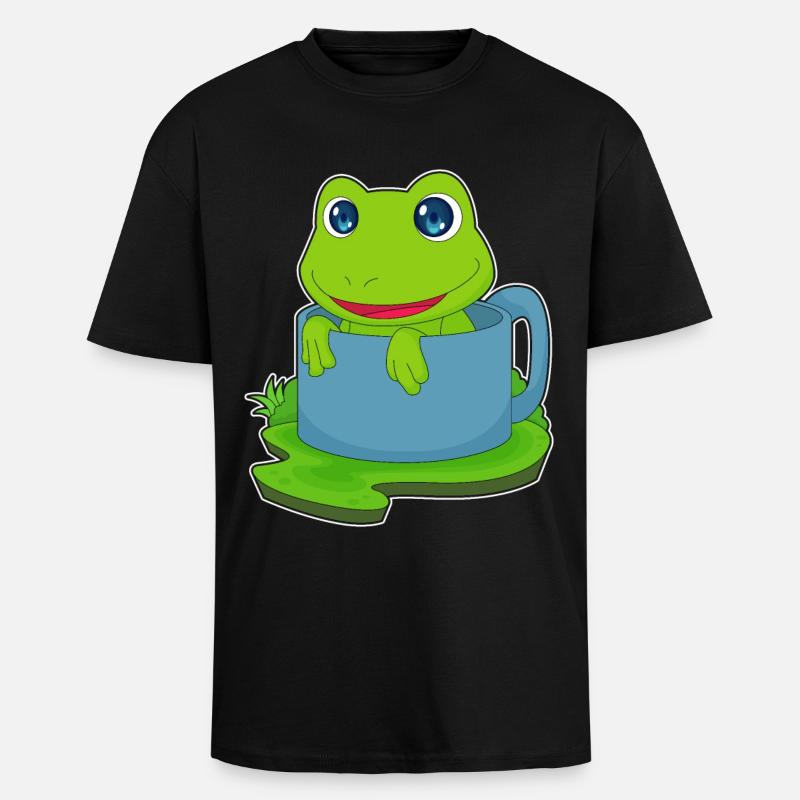 Mug grenouille - T-shirt unisexe oversize épais - noir