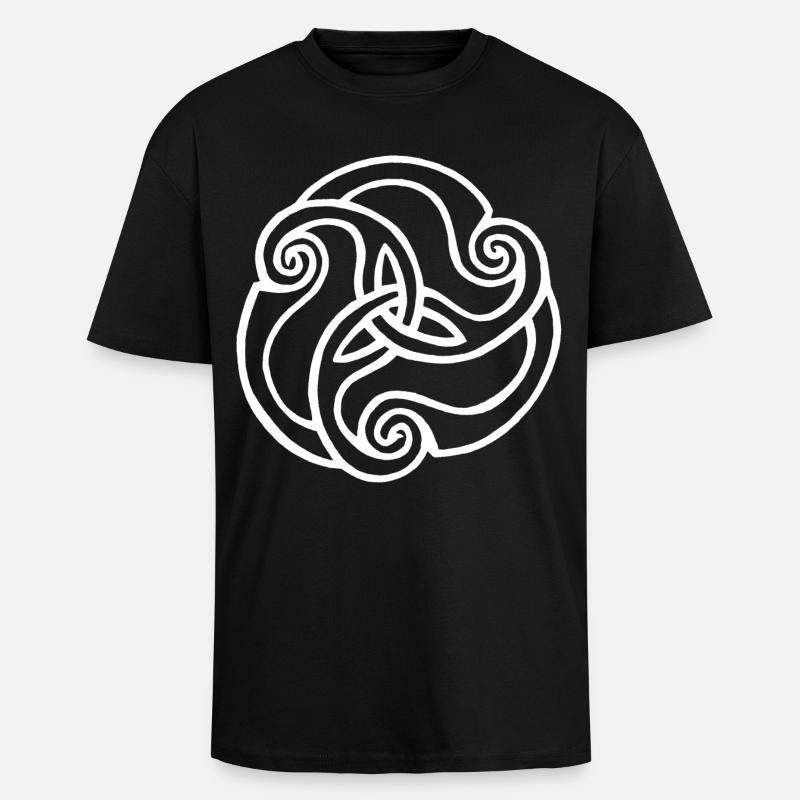 Weiße Blüte mit drei Blütenblättern - Oversized Heavyweight Unisex T-Shirt - Schwarz