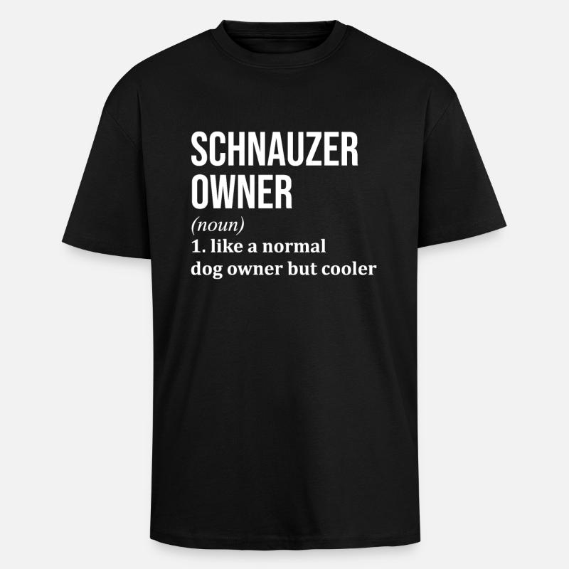 Schnauzer - Oversized Heavyweight Unisex T-Shirt - Schwarz