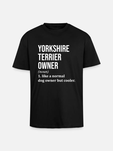 Yorkshire Terrier Yorkshire Terrier - Unisex Oversized Heavyweight T-shirt - black