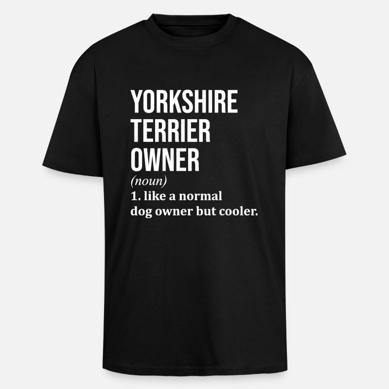 Yorkshire Terrier - Unisex Oversized Heavyweight T-shirt - black