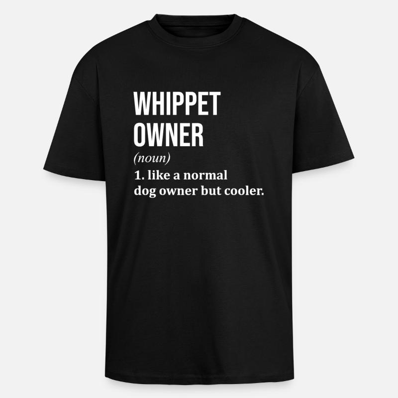 whippet - Oversized Heavyweight Unisex T-Shirt - Schwarz