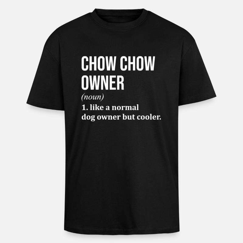 Chow Chow - Oversized Heavyweight Unisex T-Shirt - Schwarz