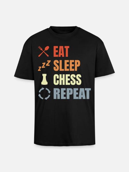 Chess Player Motivation - Unisex Oversized Heavyweight T-shirt - black