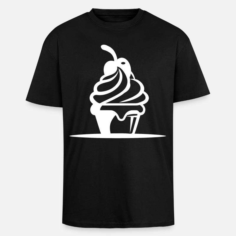 Speiseeis Grafik - Oversized Heavyweight Unisex T-Shirt - Schwarz