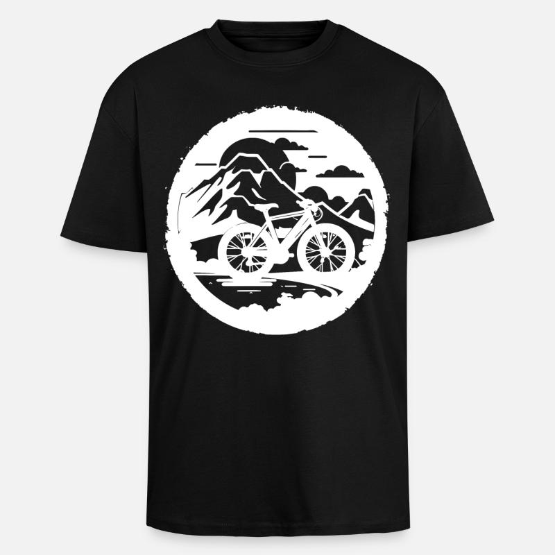 Graphiques de VTT - T-shirt unisexe oversize épais - noir