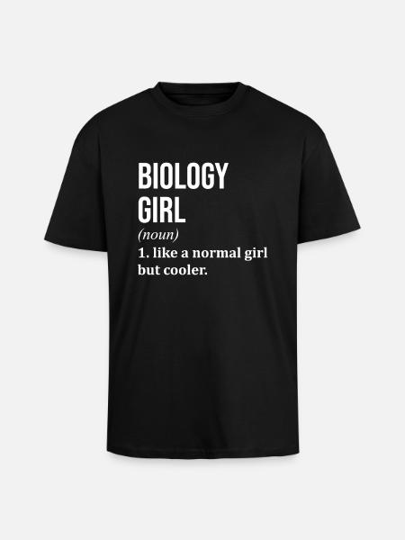Biology Biology Biology - Unisex Oversized Heavyweight T-shirt - black