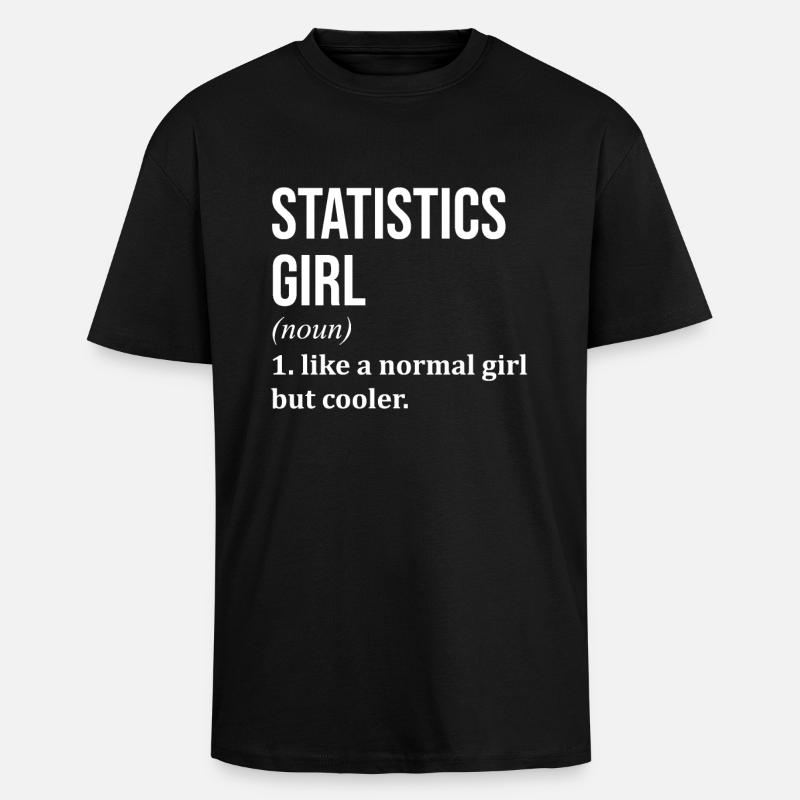 Statistics - Unisex Oversized Heavyweight T-shirt - black