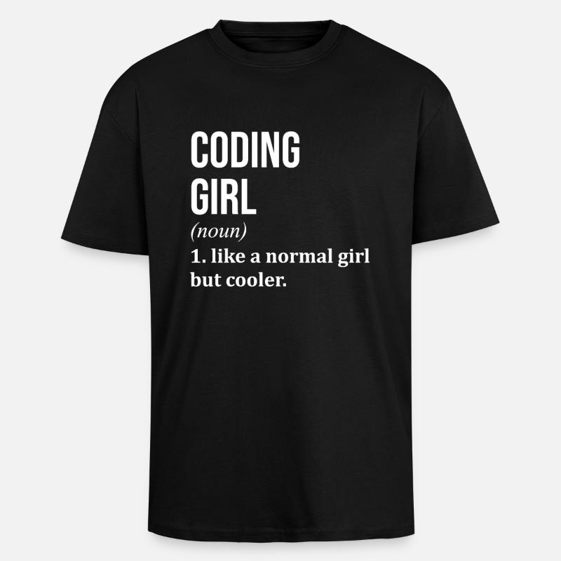 Coding - Unisex Oversized Heavyweight T-shirt - black