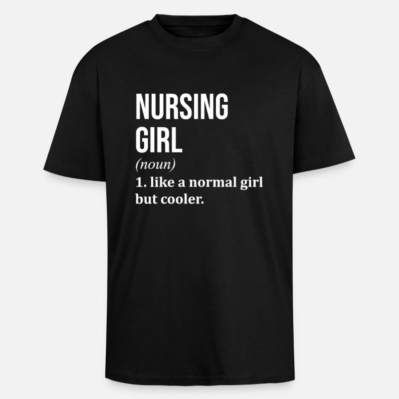 Krankenschwester - Oversized Heavyweight Unisex T-Shirt - Schwarz