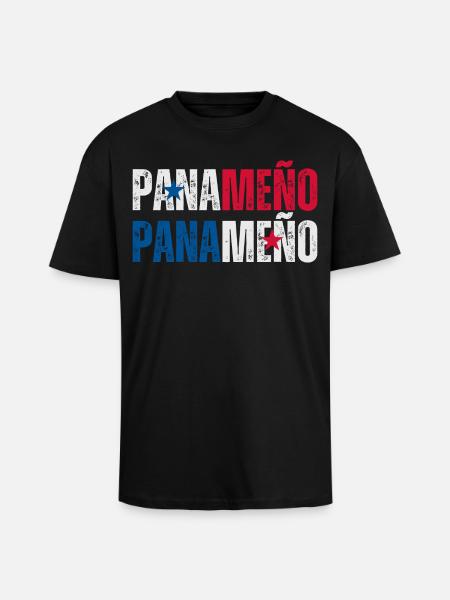 Panamanian flag, Panamanian pride - Unisex Oversized Heavyweight T-shirt - black
