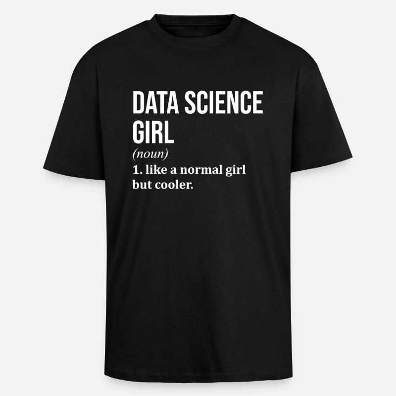 Datenwissenschaft - Oversized Heavyweight Unisex T-Shirt - Schwarz