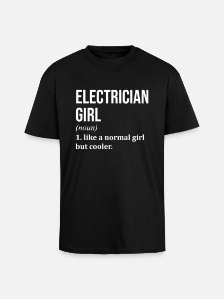 Electrician Electrician Electrician - Unisex Oversized Heavyweight T-shirt - black