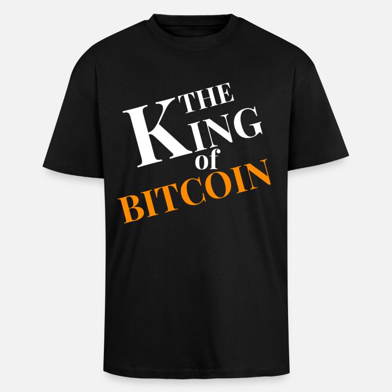 Roi du graphique Bitcoin - T-shirt unisexe oversize épais - noir