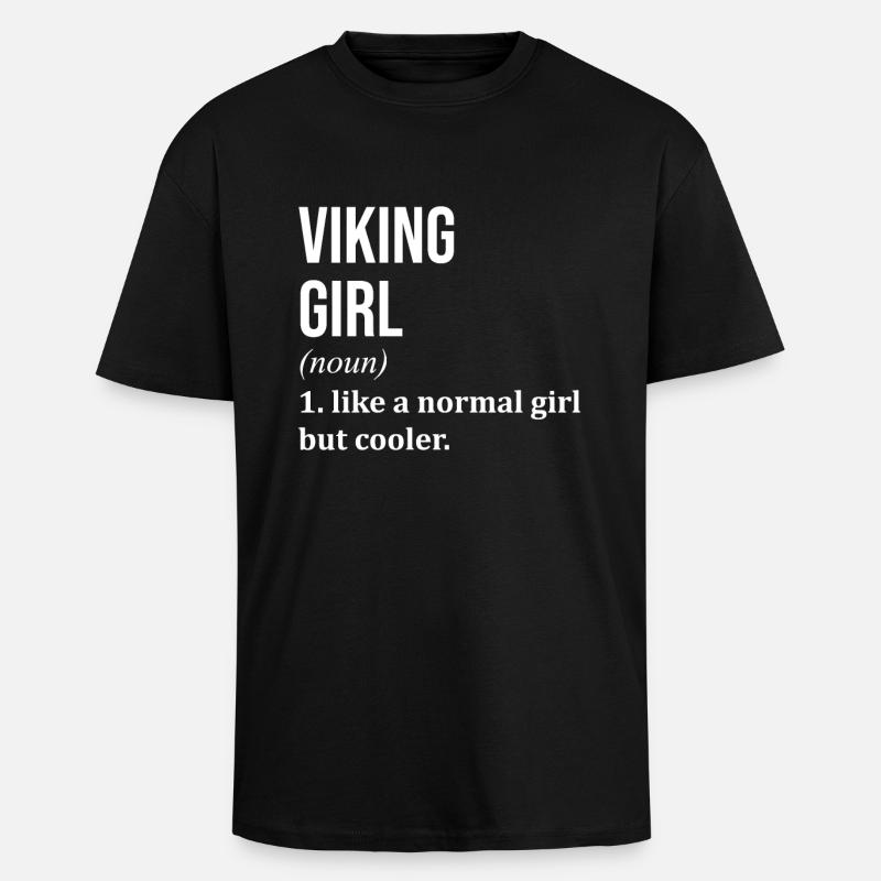 Wikinger - Oversized Heavyweight Unisex T-Shirt - Schwarz