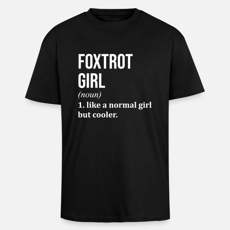 Foxtrott - Oversized Heavyweight Unisex T-Shirt - Schwarz