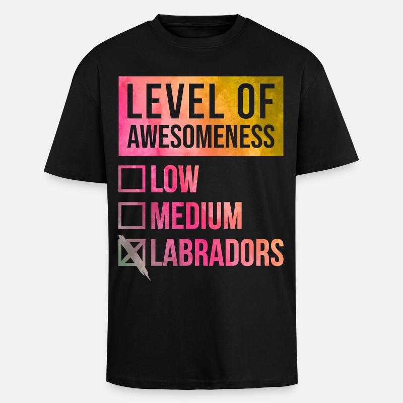 Labrador - Oversized Heavyweight Unisex T-Shirt - Schwarz
