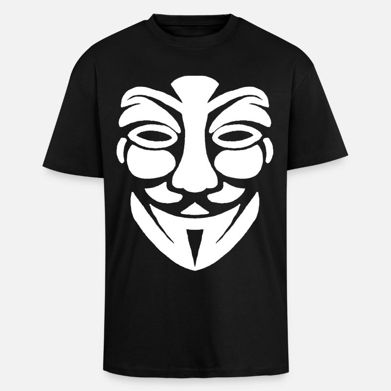 Anonymes Gesicht - Oversized Heavyweight Unisex T-Shirt - Schwarz