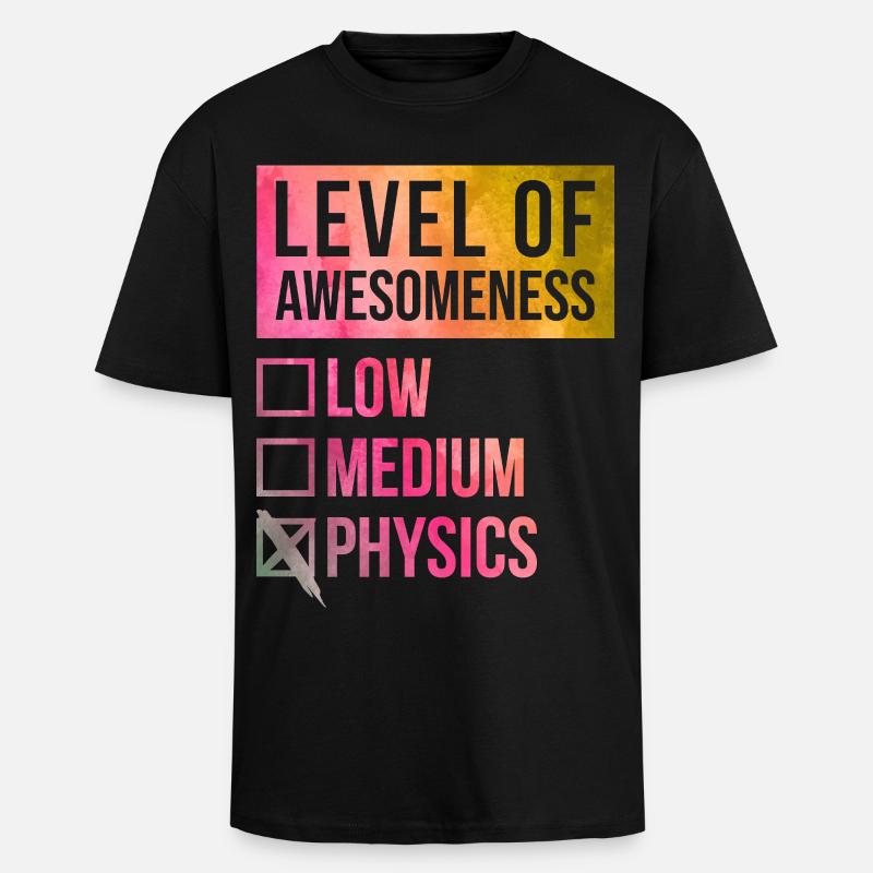 Physics - Unisex Oversized Heavyweight T-shirt - black