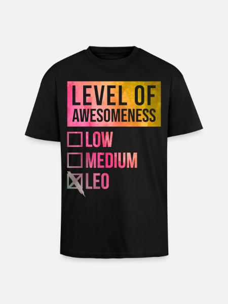 Leo Leo Leo - Unisex Oversized Heavyweight T-shirt - black