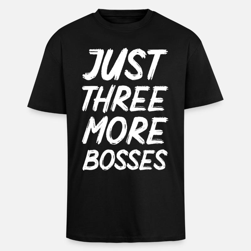 Plus que trois patrons - T-shirt unisexe oversize épais - noir