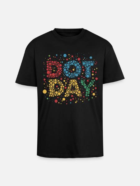 DOT DAY - Unisex Oversized Heavyweight T-shirt - black