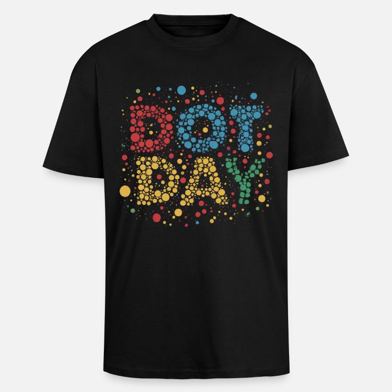DOT DAY - Unisex Oversized Heavyweight T-shirt - black