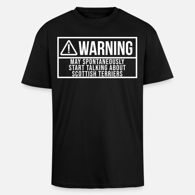 Scottish Terrier - Oversized Heavyweight Unisex T-Shirt - Schwarz