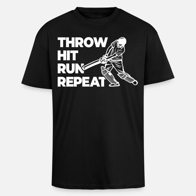 Throwing, hitting, repeating races - Unisex Oversized Heavyweight T-shirt - black