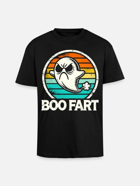 Funny Ghost Farts – Halloween Fun - Unisex Oversized Heavyweight T-shirt - black