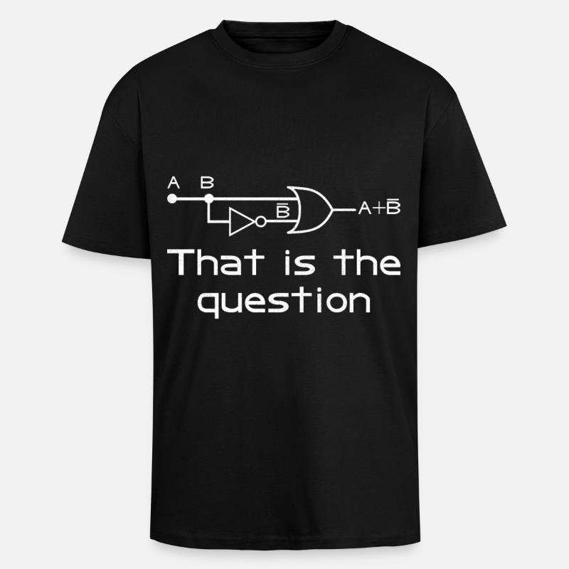 that is the question - Unisex Oversized Heavyweight T-shirt - black