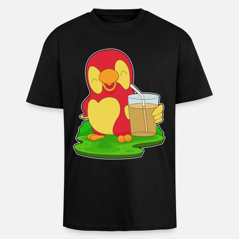 Papagei Saft - Oversized Heavyweight Unisex T-Shirt - Schwarz