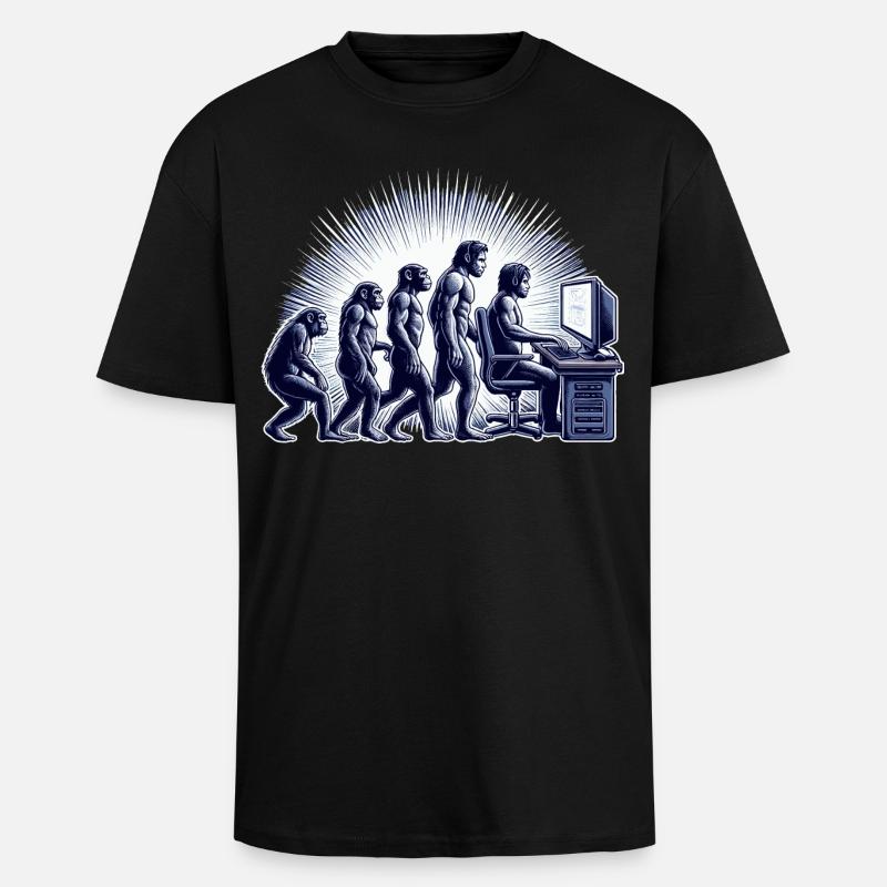 GAMING EVOLUTION - Oversized Heavyweight Unisex T-Shirt - Schwarz