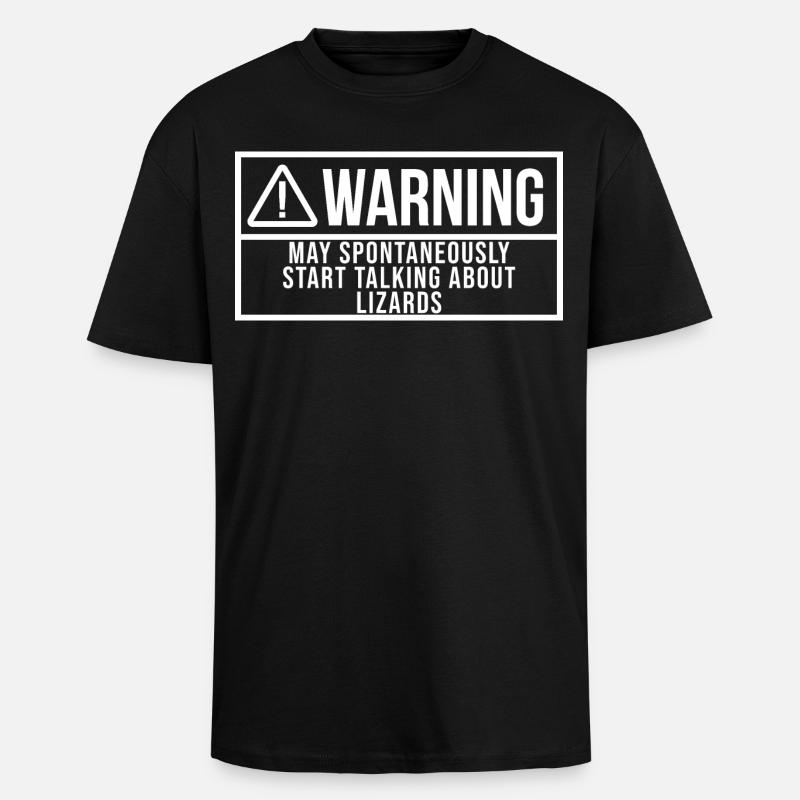 Eidechse - Oversized Heavyweight Unisex T-Shirt - Schwarz