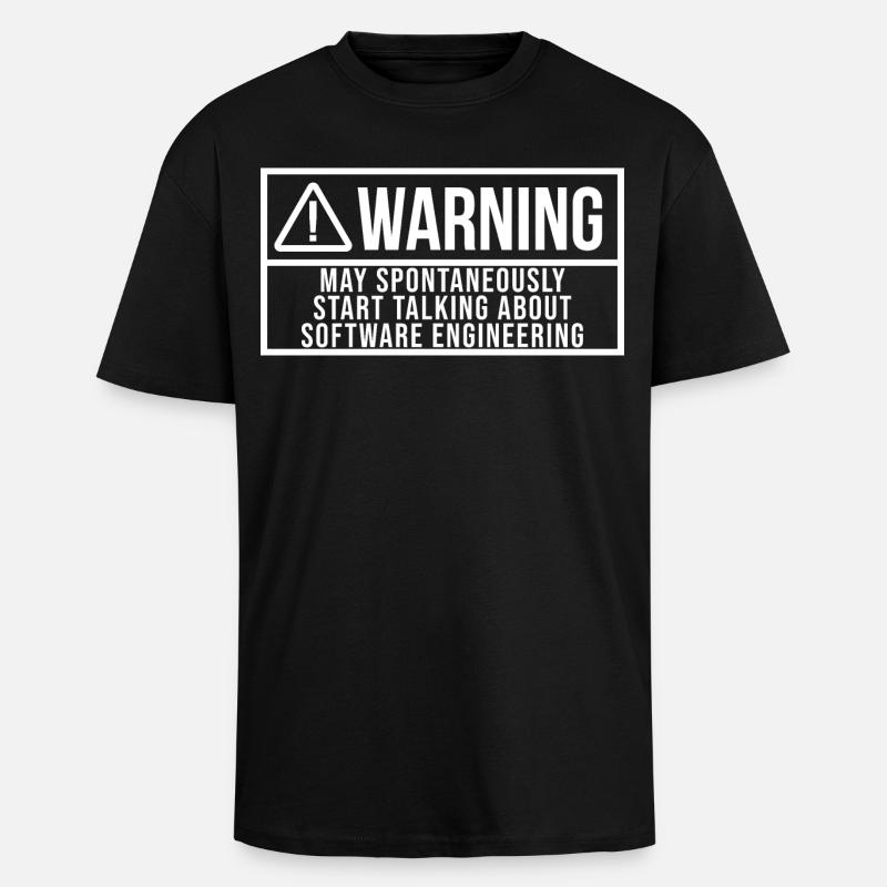 Software Engineer - Unisex Oversized Heavyweight T-shirt - black