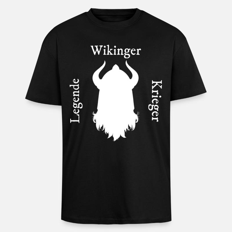 Wikinger Kriegergeist - Oversized Heavyweight Unisex T-Shirt - Schwarz