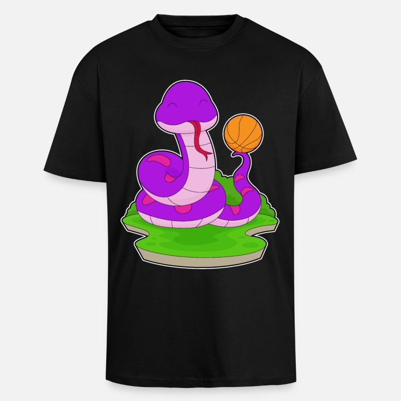 Serpent Basketteur Basketteur - T-shirt unisexe oversize épais - noir