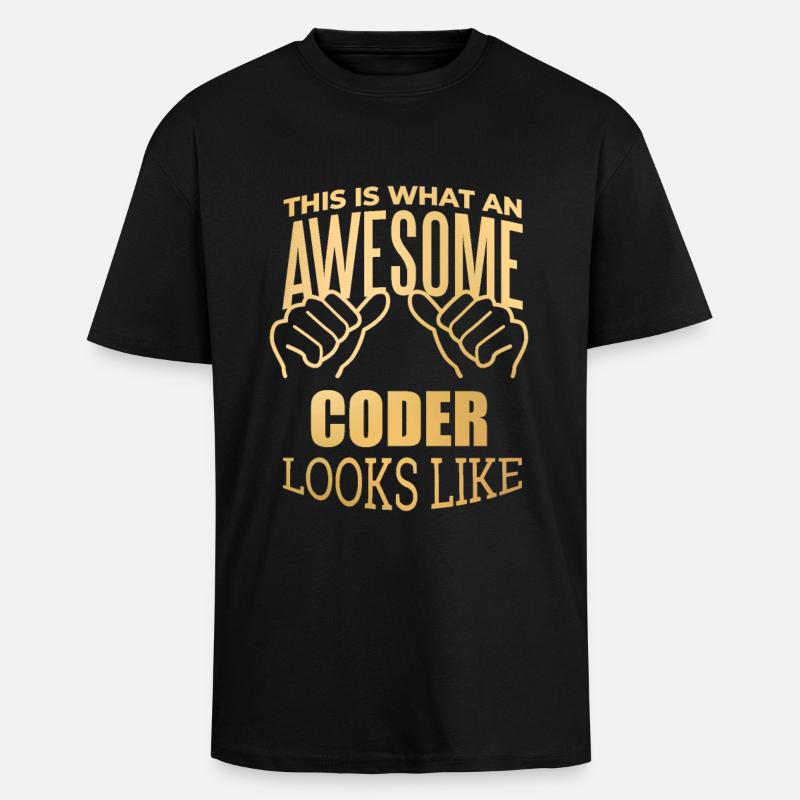 Coding Coding Coding - Unisex Oversized Heavyweight T-shirt - black