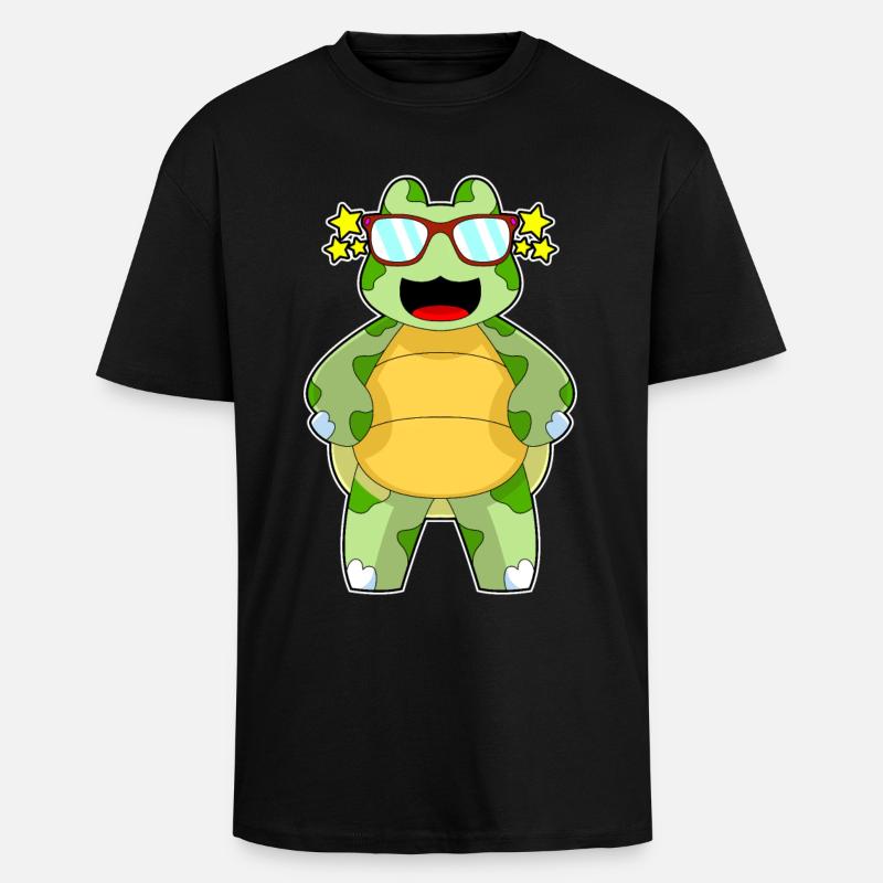 Turtle Sunglasses - Unisex Oversized Heavyweight T-shirt - black