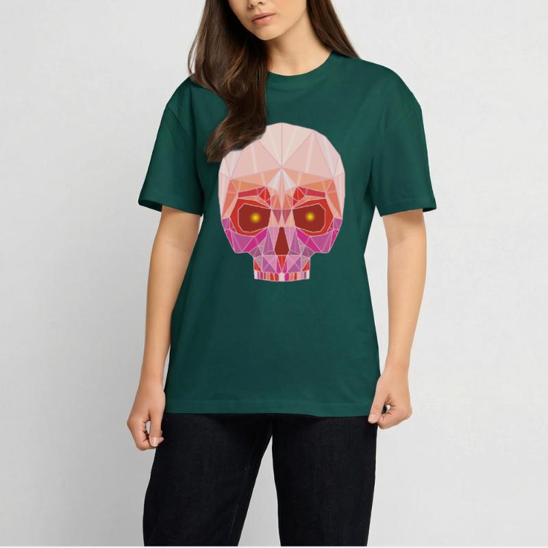 Ruby Skull Unisex Oversized Heavyweight T-shirt